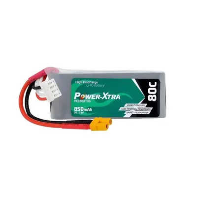 Power-Xtra PX850XT3S 3S1P 11.1V 850mAh Li-Po Pil - 80C
