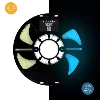 Robonio PLA+ Karanlıkta Parlayan Filament Mavi 1.75mm 1000gr