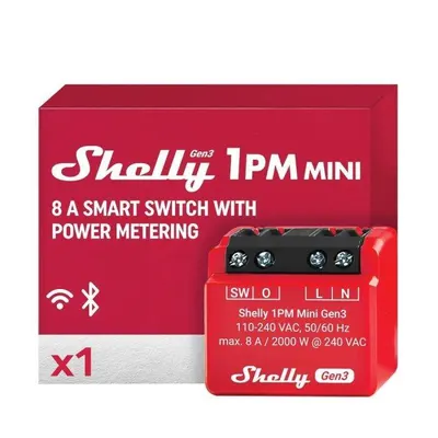 Shelly 1PM Mini Gen3 Enerji Ölçer Röle