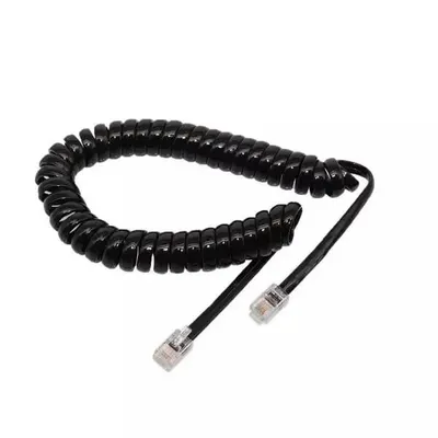 Telefon Spiral Kablo - Siyah