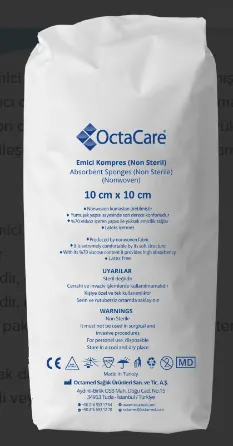 Emici kompres 4 kat non steril 10cm x 10cm 200 adet