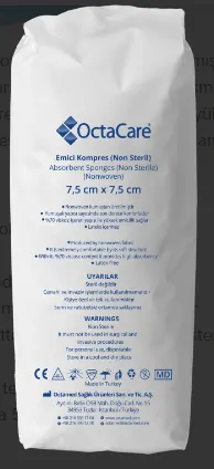 Emici kompres 4 kat non steril 7,5cm x 7,5cm 200 adet