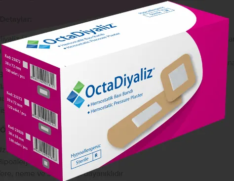 Octadiyaliz hemostatik bası bandı 38 mm x 72 mm 100 adet