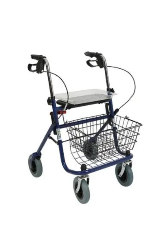 Metal rollator walker kalın tekerlekli
