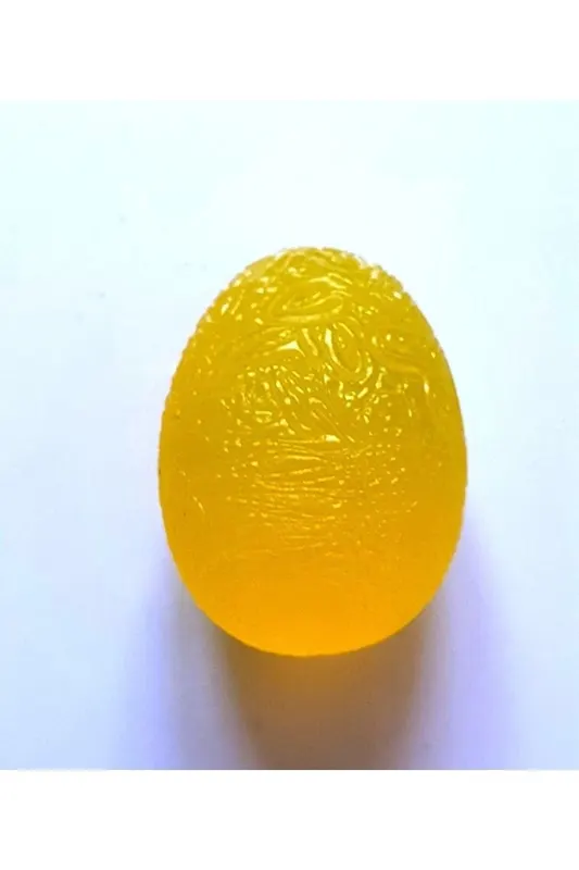 Yumurta şekil el egzersiz ve stres topu sarı