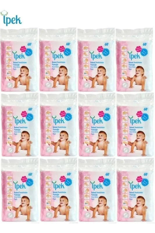 İpek hidrofil maxi bebek pedi 60'lı