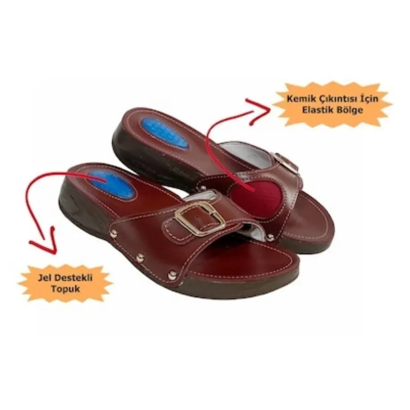 Vixen Hallux Valgus Terlik Bordo - Ortopedik Konfor
