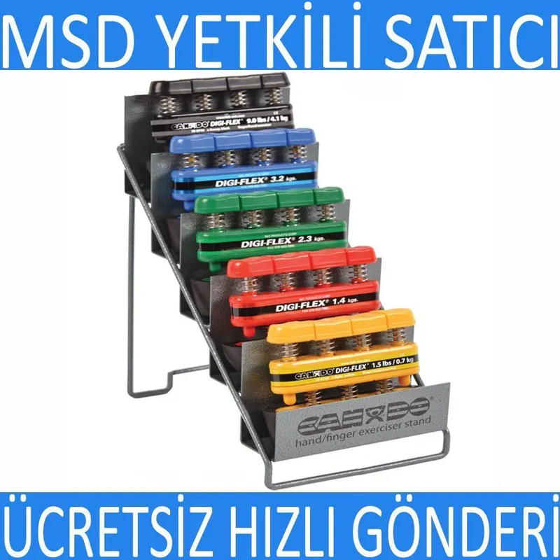 Egzersiz yayı set 5 renk msd digi-flex el parmak kuvvetlendirici