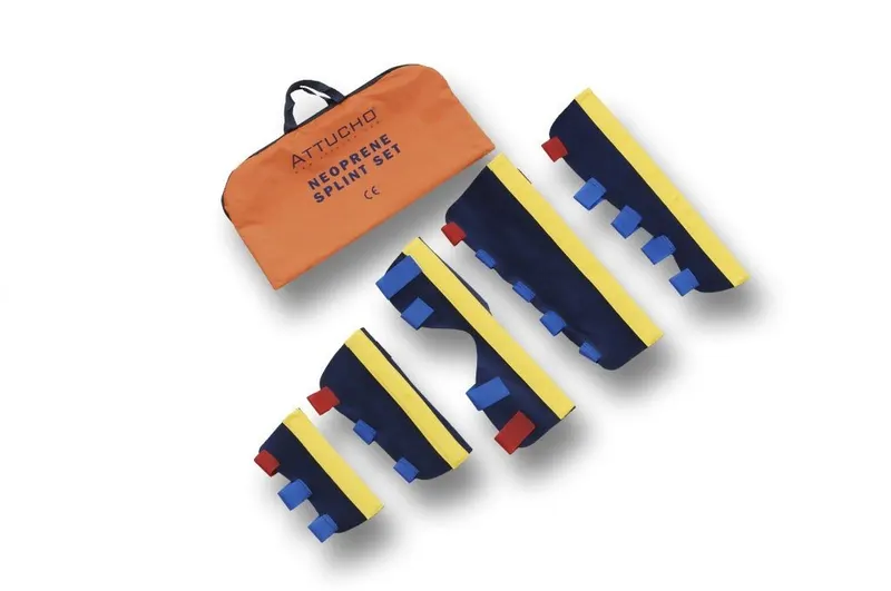 Ambulans ve i̇lk yardım i̇çin 5 li set neopren atel set