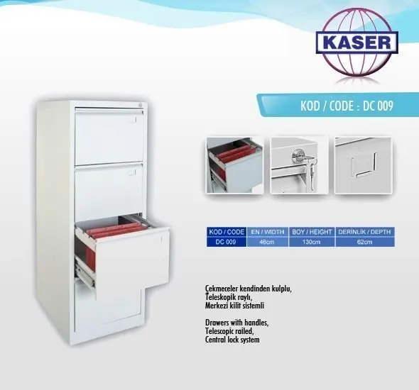 Doğuş Çelik Kartoteks Dolap DC 009 - MDF Lam Renk Seçenekli
