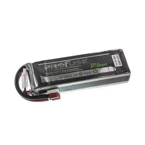 11.1V 3S Lipo Batarya 6200mAh 45C