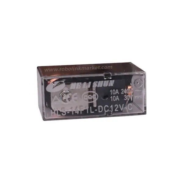 12V 10A Tek Kontak Röle - HLS-14F1L-DC12V-C