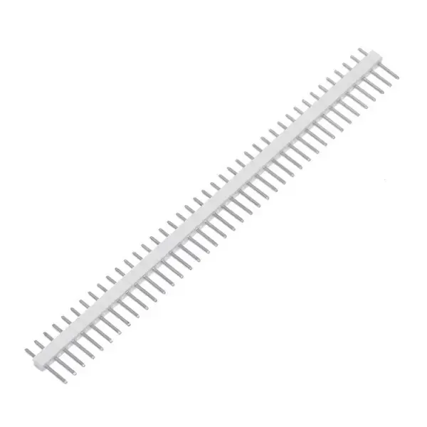 1x40 180 Derece Erkek Pin Header - Beyaz