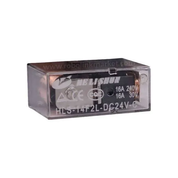 24V 16A Tek Kontak Röle - HLS-14F2L-DC24V-C