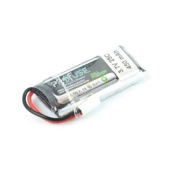 3.7V 1S Lipo Batarya 450mAh 25C