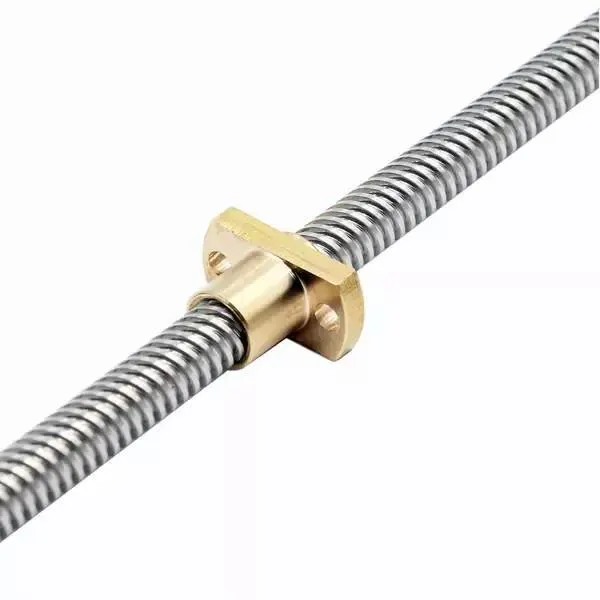 3D Yazıcı Z Ekseni Vidalı Mil Somun 400mm - Trapez T8 8mm - Ender6
