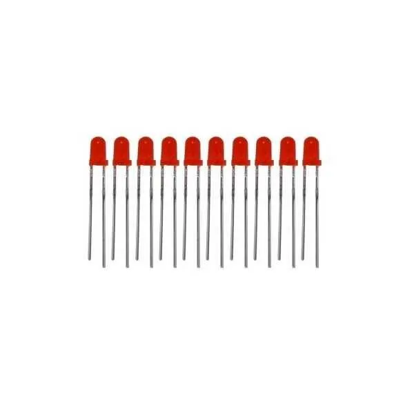 3mm Kırmızı Led - 10 Adet