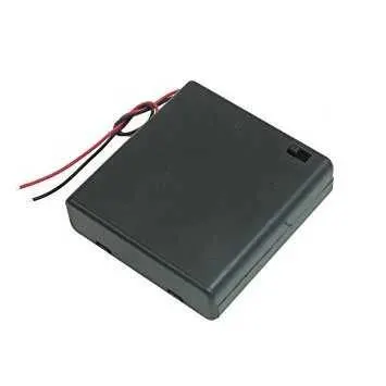 4'lü AA Pil Yuvası (Kapaklı ve Switchli)