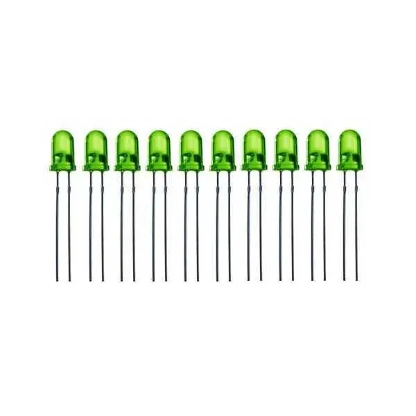 5mm Yeşil Led - 10 Adet