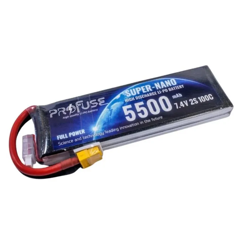7.4V 2S 5500mAh 100C Lipo Batarya