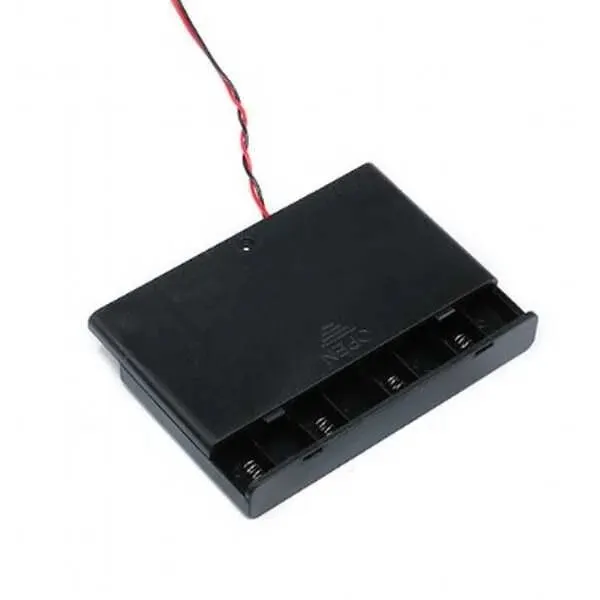 8'li AA Pil Yuvası Kapaklı-Switchli