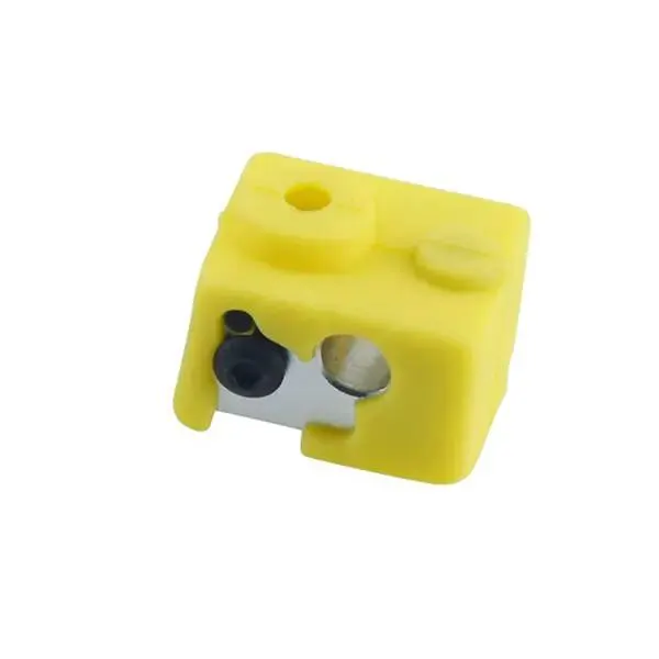 Alüminyum Isıtıcı Blok Silikon Kılıfı E3DV6 - 20x16x12mm - Sarı
