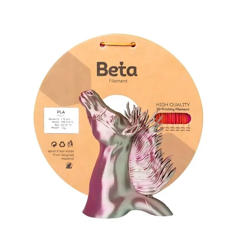 Beta PLA Silk Altın-Yeşil-Fuşya Filament 1.75mm 1000gr