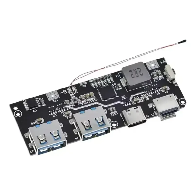 Çift USB 5V 22.5W Led'li Micro Type-C Powerbank Hızlı Şarj Modülü