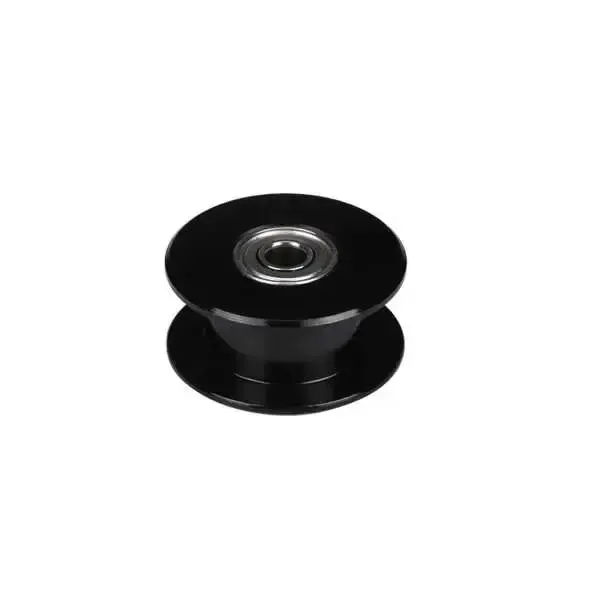 Dişsiz GT2 6mm Rulmanlı Kasnak - 4mm Şaft Çapı - Siyah