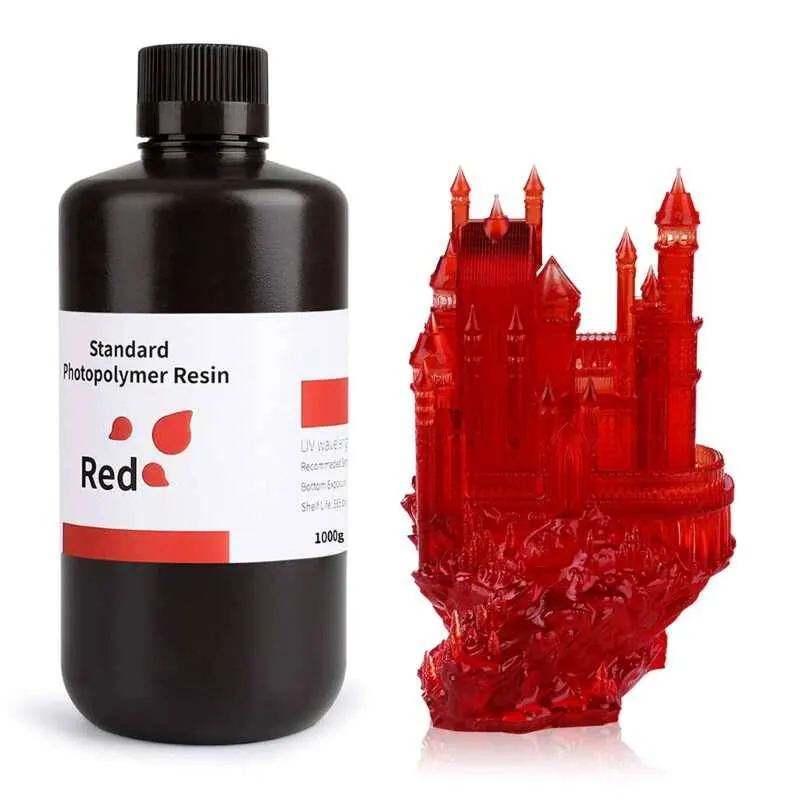 ELEGOO 3D Yazıcı Standart Reçine - Kırmızı - 1Kg