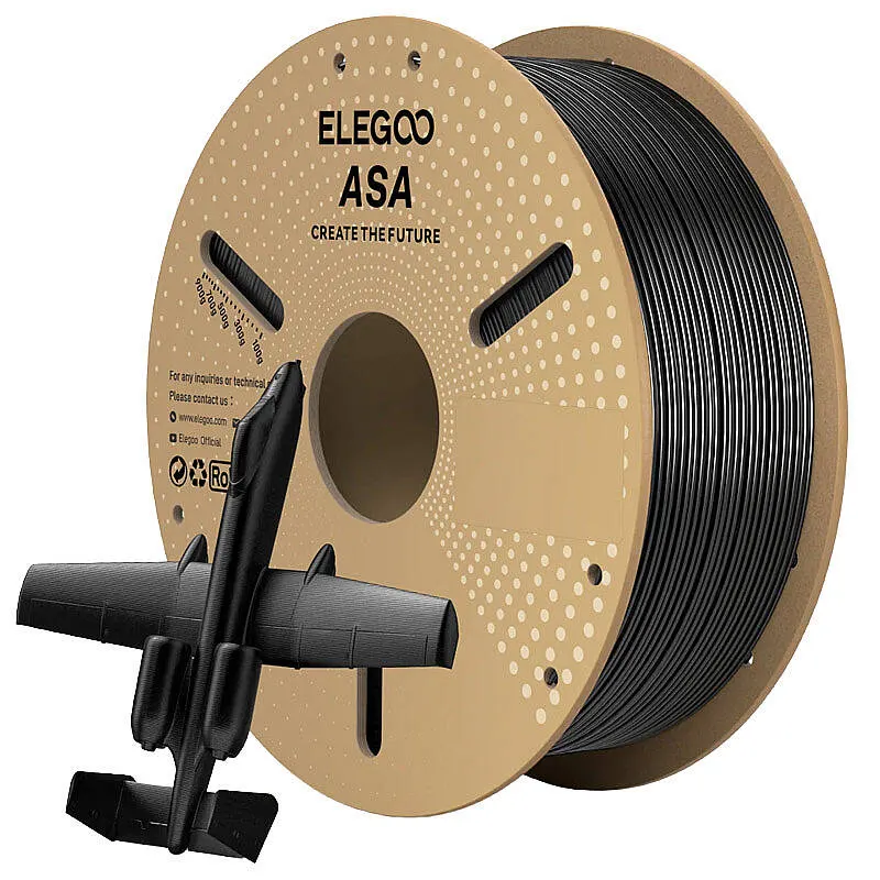 ELEGOO ASA Filament Deep Black 1.75mm 1000gr