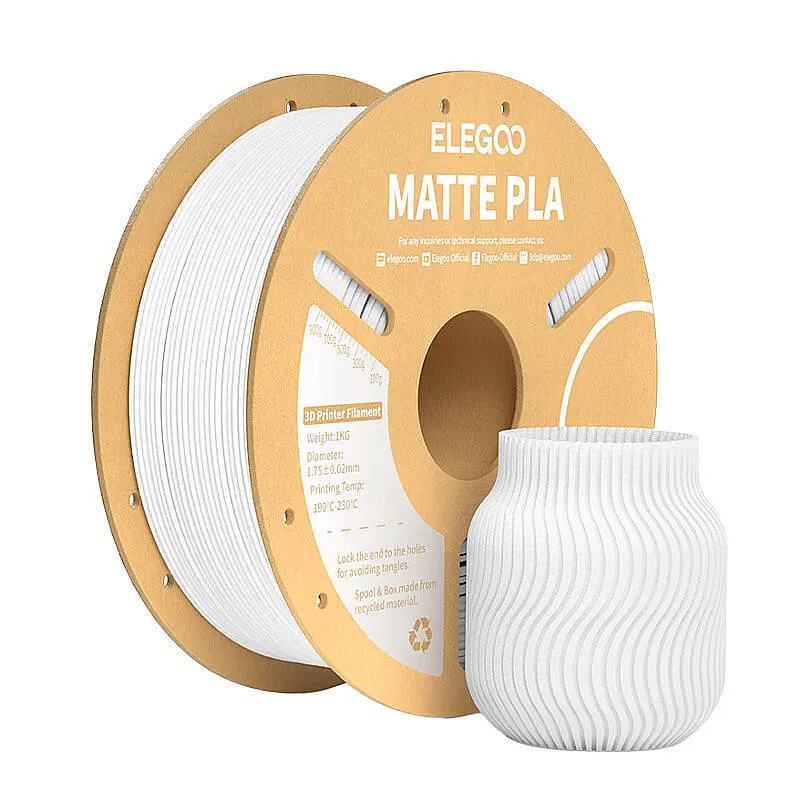ELEGOO PLA Matte Beyaz Filament 1.75mm 1000gr