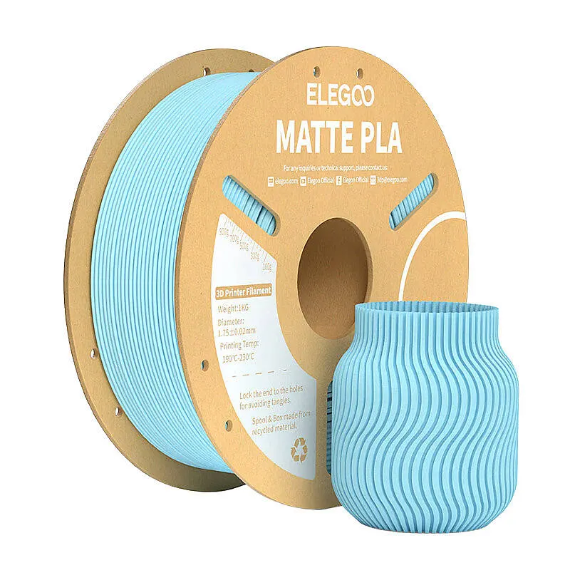 ELEGOO PLA Matte Buz Mavi Filament 1.75mm 1000gr