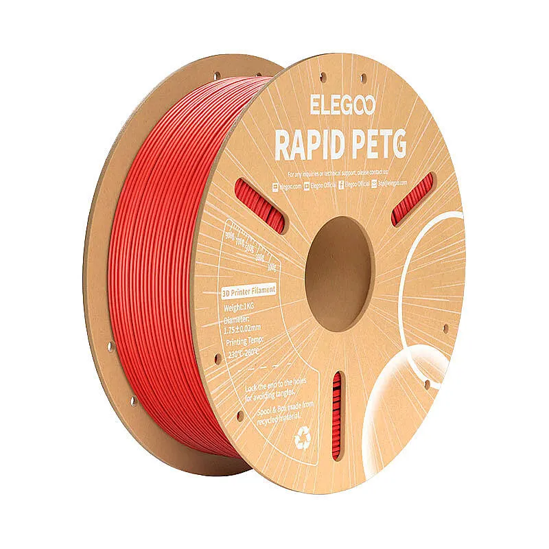 ELEGOO Rapid Petg Kırmızı Filament 1.75mm 1000gr