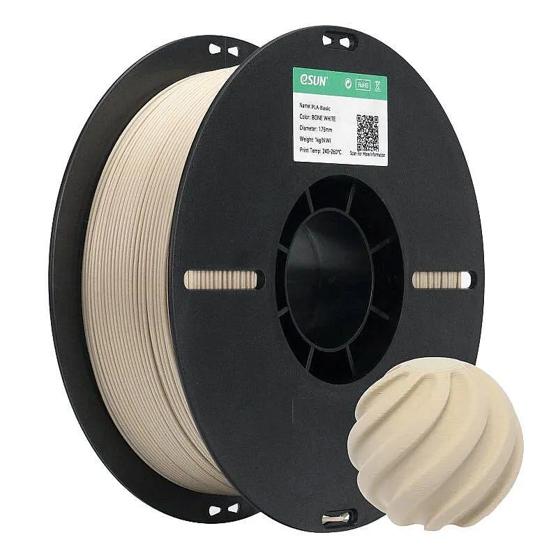 Esun PLA Basic Filament Bone White 1.75mm 1000gr