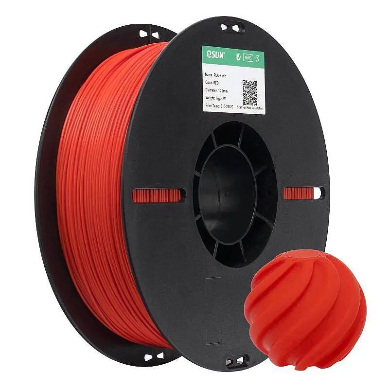 Esun PLA Basic Filament Red 1.75mm 1000gr