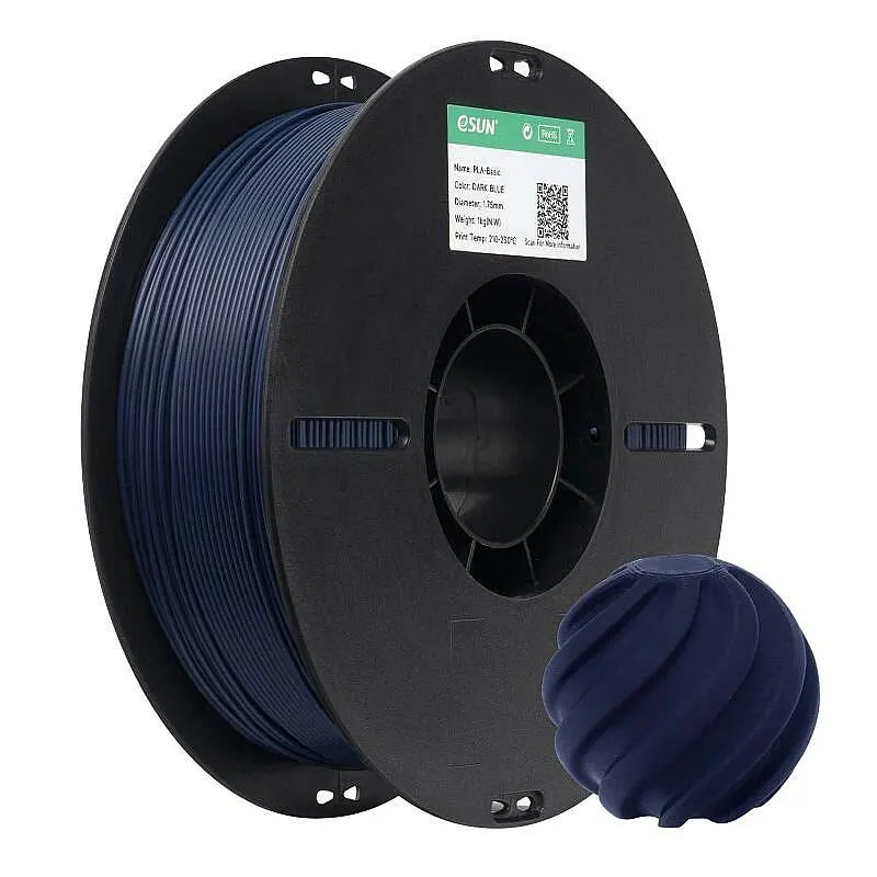 Esun PLA Basic Filament Dark Blue 1.75mm 1000gr