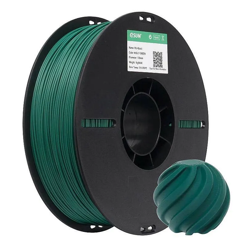 Esun PLA Basic Filament Holly Green 1.75mm 1000gr