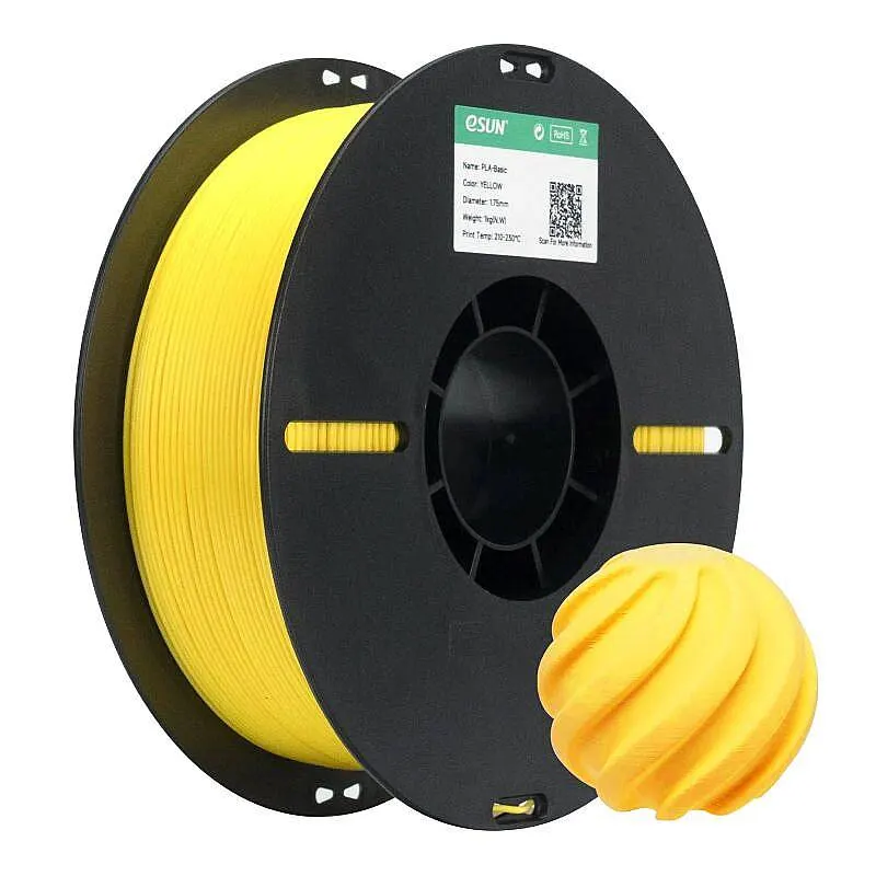Esun PLA Basic Filament Yellow 1.75mm 1000gr