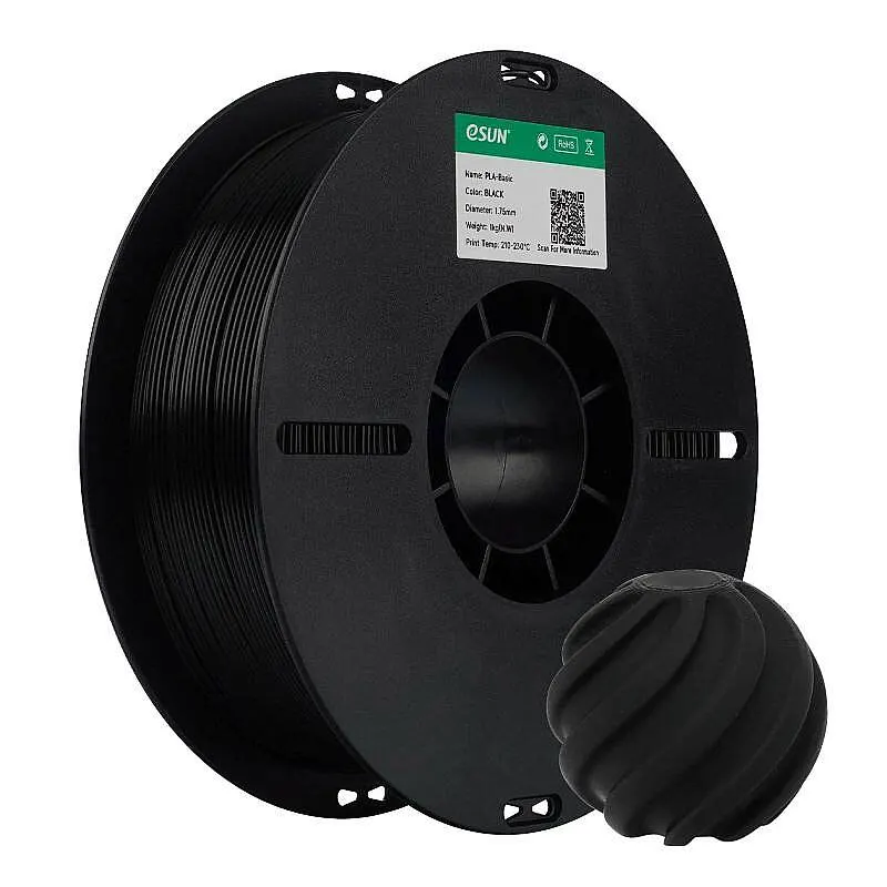 Esun PLA Basic Filament Black 1.75mm 1000gr