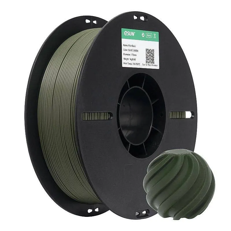 Esun PLA Basic Filament Olive Green 1.75mm 1000gr