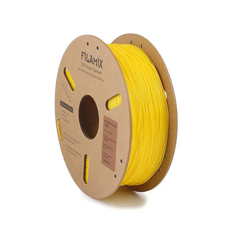Filamix TPU 95A Filament Yellow 1.75mm 1000gr