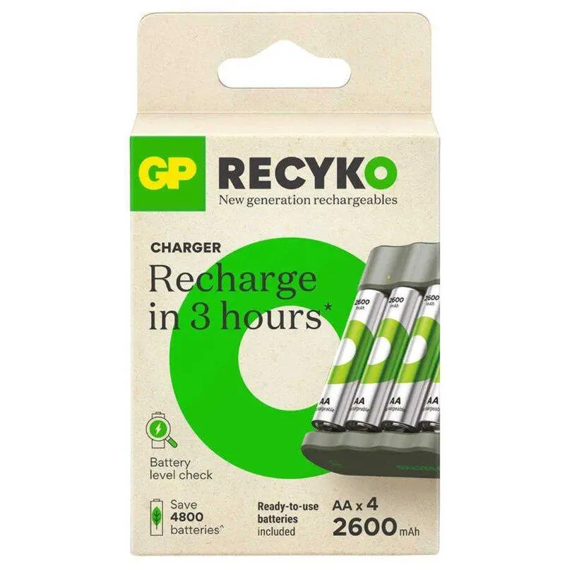 4adet AA 2600mAh Pil ve Şarj Cihazı GP-B441/270HCER21-2GTLB4