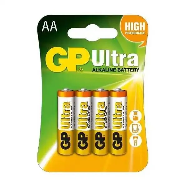 GP Ultra Alkalin 1.5V AA Kalem Pil 4'lü