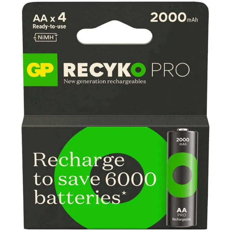 GP210AAHCBR21-2TLB4 2000mAh AA Şarjlı Kalem Pil Pro 4'LÜ Kart