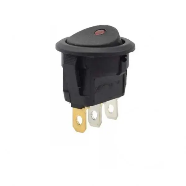 IC-132 Yuvarlak Nokta Işıklı Anahtar ON-OFF 3P 220 Volt