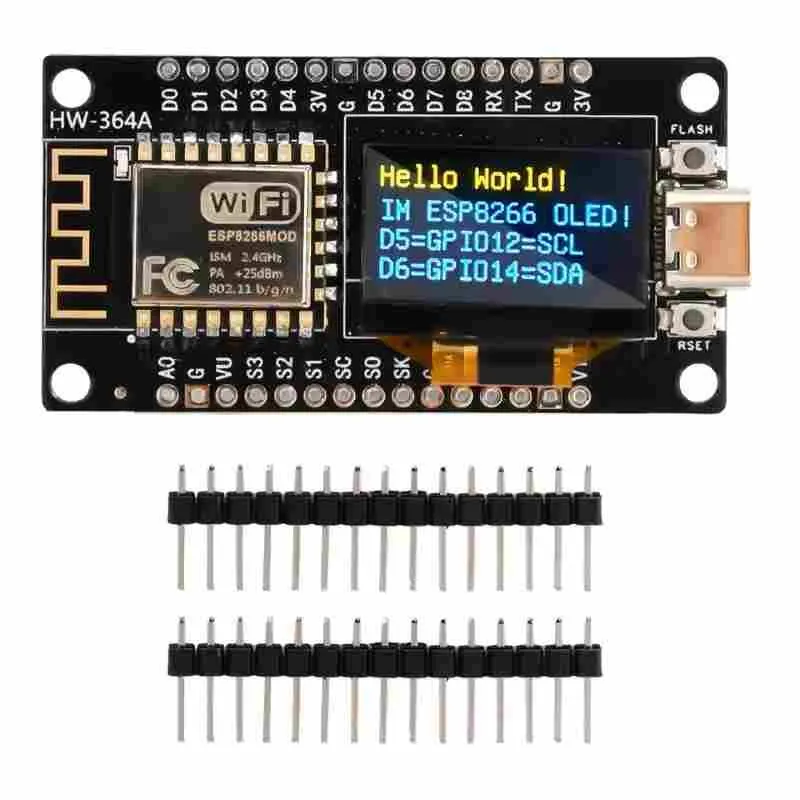 Nodemcu ESP8266 0.96 Inch OLED Wifi Geliştirme Modülü Type-C