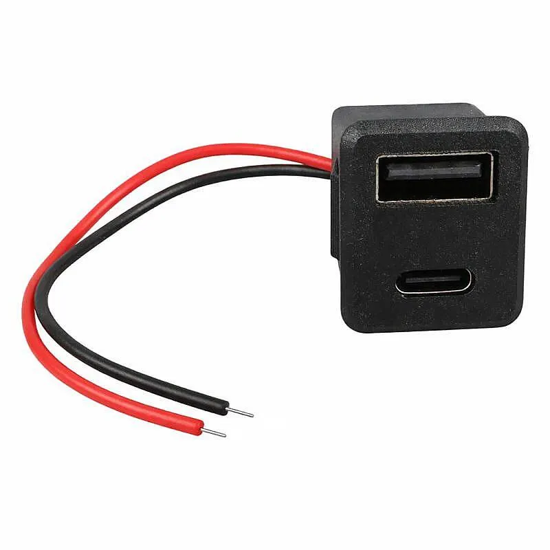 Pano Tip Kare TYPE C + USB 2P Uzatma Kablosu