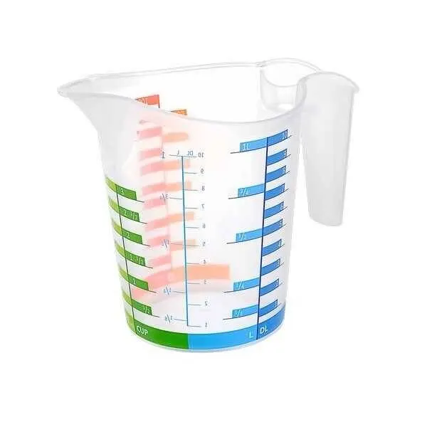 Plastik Ölçü Kabı 1000 ml - Renkli Skala
