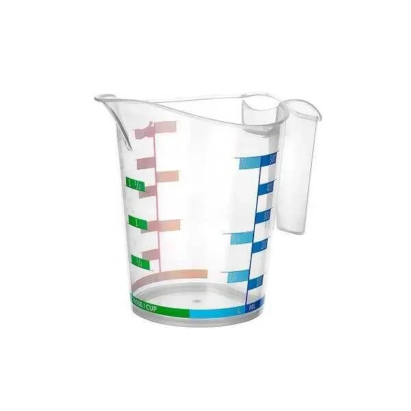 Plastik Ölçü Kabı 500 ml - Renkli Skala